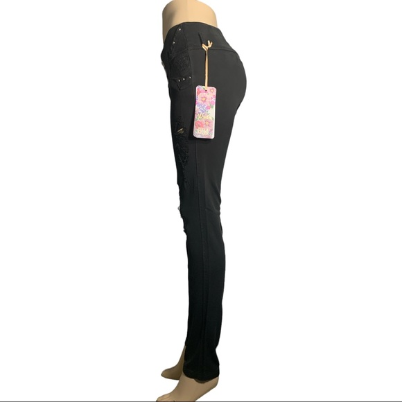 *NEW* Colombian Authentic Butt Lifting High Waist  Ripped Skinny J Size 12 - Picture 4 of 14